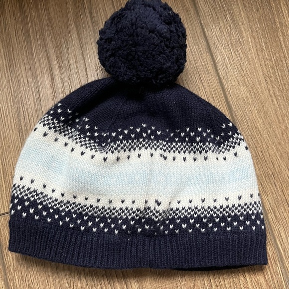 Janie and Jack Fair Isle Navy Winter Hat Size 6-12 months - Picture 2 of 3